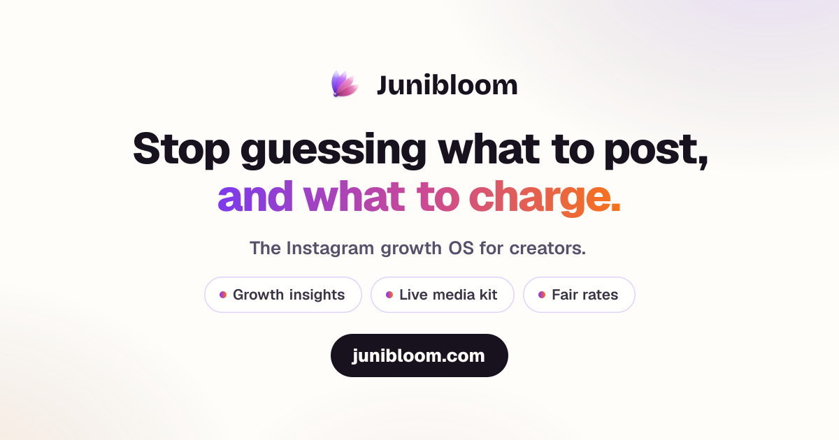 I'm with Junibloom: it reads a creator's Instagram numbers and tells them what to post and what to c